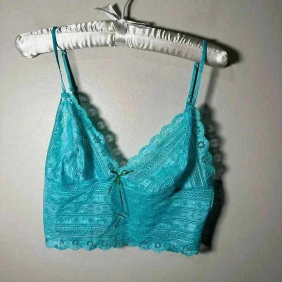 La Senza Y2K teal blue mermaid core/fairy  lingerie bra top M - Picture 2 of 5